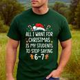 Teacher 67 Christmas Six Seven 6-7 For Men Women Humor Men's Casual T-Shirt Forest Teacher 67 Christmas Six Seven 6-7 For Men Women Humor Men's Casual T-Shirt Forest