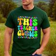 This Teacher 80s 90s Teachers's Day Glows Last Day Of School Men's Casual T-Shirt Forest This Teacher 80s 90s Teachers's Day Glows Last Day Of School Men's Casual T-Shirt Forest