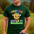Teacher Back To School Color In Kindness Crayon Pencil Men's Casual T-Shirt Forest
