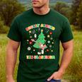 Teacher Christmas Shirts Pajama Matching Rockin' Around The Classroom -Adult Short Sleeve Small Modern Festive Christmas Teacher Xmas Vibes T-Shirt Men's Casual T-Shirt Forest