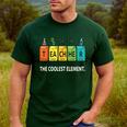 Teacher The Coolest Element Chemistry Periodic Table Science Men's Casual T-Shirt Forest