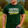 Teacher Educational Superhero School Teachers Men's Casual T-Shirt Forest