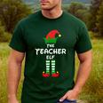 The Teacher Elf Family Matching Group Idea Christmas Men's Casual T-Shirt Forest The Teacher Elf Family Matching Group Idea Christmas Men's Casual T-Shirt Forest