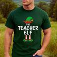The Teacher Elf Matching Family Christmas Men's Casual T-Shirt Forest