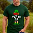 Teacher Elf Matching Family Christmas Women Men Men's Casual T-Shirt Forest Teacher Elf Matching Family Christmas Women Men Men's Casual T-Shirt Forest