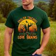 Teacher Halloween All English Teachers Love Brains Men's Casual T-Shirt Forest