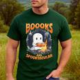 Teacher Halloween Ghost Reading Book Animal Boooks Are Men's Casual T-Shirt Forest