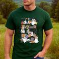 Teacher Library Ghost Reading Book Halloween Cat Men's Casual T-Shirt Forest Teacher Library Ghost Reading Book Halloween Cat Men's Casual T-Shirt Forest
