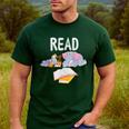 Teacher Library Read Book Club Piggie Elephant Pigeons Men Women Kids Men's Casual T-Shirt Forest