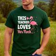 This Teacher Loves Her Flock Teaching Flamingo Girl Men's Casual T-Shirt Forest This Teacher Loves Her Flock Teaching Flamingo Girl Men's Casual T-Shirt Forest