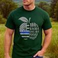 This Teacher Loves Her Police Officer Wife Saying Men's Casual T-Shirt Forest