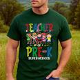 Teacher Of Pre K Superheroes Teacher New School Year Men Women Men's Casual T-Shirt Forest Teacher Of Pre K Superheroes Teacher New School Year Men Women Men's Casual T-Shirt Forest