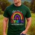 Teacher You Are a Rainbow Of Possibilities Funny Men's Casual T-Shirt Forest