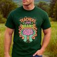 Teacher Teachers Love Brains Halloween Men Women Men's Casual T-Shirt Forest