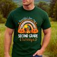 Teacher Thanksgiving Thankful For My Second Grade Turkeys Men's Casual T-Shirt Forest