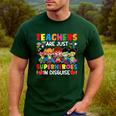 Teachers Are Just Superheroes In Disguise Back To School Men's Casual T-Shirt Forest
