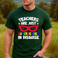 Teachers Are Just Superheroes In Disguise School Men's Casual T-Shirt Forest
