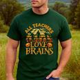 All Teachers Love Brains School Halloween Costume Men's Casual T-Shirt Forest
