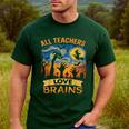 All Teachers Love Brains Shirt Teacher Halloween Tee Men's Casual T-Shirt Forest All Teachers Love Brains Shirt Teacher Halloween Tee Men's Casual T-Shirt Forest