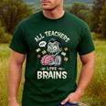 Teachers Love Brains Tee-Shirt Men Women Halloween Teacher Men's Casual T-Shirt Forest