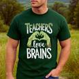 Teachers Love Zombie Teacher Halloween Fun Men's Casual T-Shirt Forest