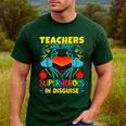 Teachers Are Superheroes – Fun Appreciation Men's Casual T-Shirt Forest