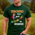 Teachers Are Superheroes Graduation School Teachers Men's Casual T-Shirt Forest