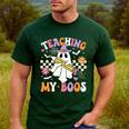 Teaching My Boos Ghost Teacher Cute Groovy Halloween Teacher Men's Casual T-Shirt Forest Teaching My Boos Ghost Teacher Cute Groovy Halloween Teacher Men's Casual T-Shirt Forest