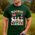 Teaching Future Leaders Groovy Teacher Back To School Men's Casual T-Shirt Forest
