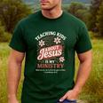 Teaching Kids About Jesus Is My Ministry Christian Teacher Men's Casual T-Shirt Forest
