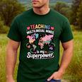 Teaching Multilingual Minds Learners English ESL Teacher Men's Casual T-Shirt Forest
