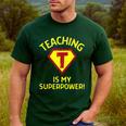 Teaching Is My Superpower Fun Elementary Teacher 1st Grade Men's Casual T-Shirt Forest Teaching Is My Superpower Fun Elementary Teacher 1st Grade Men's Casual T-Shirt Forest