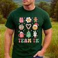 Team TK Teacher Christmas Groovy Smile Face Girl Boy Kid TK Men's Casual T-Shirt Forest Team TK Teacher Christmas Groovy Smile Face Girl Boy Kid TK Men's Casual T-Shirt Forest