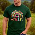 TGIF Teacher Appreciation Alphabet Thank God It's Friday For Men Women Girls Kids Men's Casual T-Shirt Forest