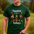 Thankful For My Prek Turkeys In Masks Thanksgiving Teacher For Men Women Men's Casual T-Shirt Forest