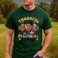 Thankful For My Preschool Turkeys Thanksgiving Teacher Fall Men's Casual T-Shirt Forest Thankful For My Preschool Turkeys Thanksgiving Teacher Fall Men's Casual T-Shirt Forest