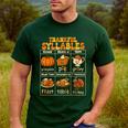 Thankful Syllables Teacher Thanksgiving Educational Kids Men's Casual T-Shirt Forest
