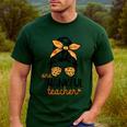 Thanksgiving Shirt Teacher Women Messy Bun Thankful Teacher Men's Casual T-Shirt Forest Thanksgiving Shirt Teacher Women Messy Bun Thankful Teacher Men's Casual T-Shirt Forest