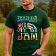 Tie Dye Teaching Social Studies Is My Jam Sunglasses Teacher Men's Casual T-Shirt Forest Tie Dye Teaching Social Studies Is My Jam Sunglasses Teacher Men's Casual T-Shirt Forest