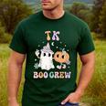 TK Boo Crew Retro Groovy Halloween Floral Ghost TK Teacher Men Women Kids Men's Casual T-Shirt Forest