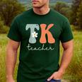 TK Teacher Retro Groovy Vintage Happy First Day Of School Men's Casual T-Shirt Forest TK Teacher Retro Groovy Vintage Happy First Day Of School Men's Casual T-Shirt Forest