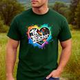 TK Teacher Transitional Kindergarten Heart Back To School Men's Casual T-Shirt Forest