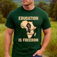 History Education Is Freedom African Map Black Teacher Men's Casual T-Shirt Forest History Education Is Freedom African Map Black Teacher Men's Casual T-Shirt Forest