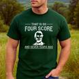 History Teacher Joke Four Score & Seven Years Men's Casual T-Shirt Forest