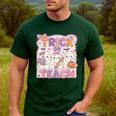Trick Or Teach Retro Halloween Teacher Look Men's Casual T-Shirt Forest