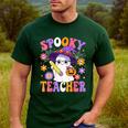 Trick Or Teach Spooky Teacher Ghost Halloween Teacher Men's Casual T-Shirt Forest Trick Or Teach Spooky Teacher Ghost Halloween Teacher Men's Casual T-Shirt Forest