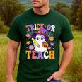 Trick Or Teach Teacher Ghost Teaching Fun Halloween Teacher Men's Casual T-Shirt Forest Trick Or Teach Teacher Ghost Teaching Fun Halloween Teacher Men's Casual T-Shirt Forest