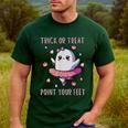 Trick Or Treat Point Your Feet Halloween Ghost Dance Teacher Men's Casual T-Shirt Forest Trick Or Treat Point Your Feet Halloween Ghost Dance Teacher Men's Casual T-Shirt Forest