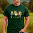 Trio Cute Frogs Welcome Back To School Teachers Girls Boys Men's Casual T-Shirt Forest