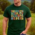 Twin Day Friends Teacher Twinning With My Bestie Matching Men's Casual T-Shirt Forest Twin Day Friends Teacher Twinning With My Bestie Matching Men's Casual T-Shirt Forest